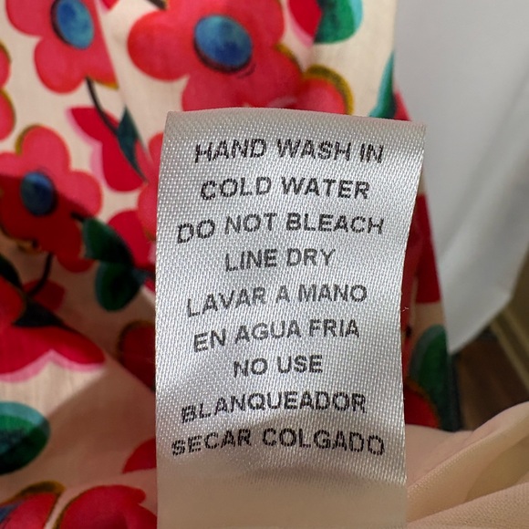 NWOT Entro Red Floral Puff Sleeve Dress Size 1X - Picture 9 of 11